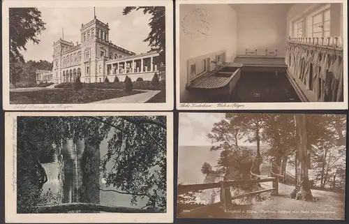 Wiek Rügen, sächsisches Kinderheim Waschraum  Stubbenkammer Königstuhl 4 Karten von 1928