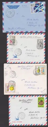 Tunesien Tunisienne  Rades 4 covers, letters  to Germany  Alemania