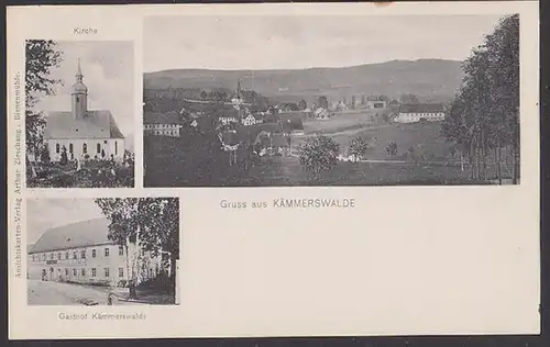 Kämmerswalde Cämmerswalde Neuhausen Erzgebirge Gruss aus mit Kirche Gasthof