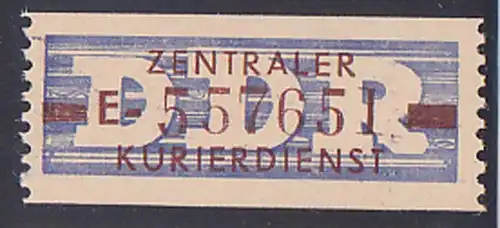 DDR -ZKD 10 Pf Wertstreifen B20E Nachdruck postfrisch Nr. 557651, jede Marke mit der Nr. ein Unikat