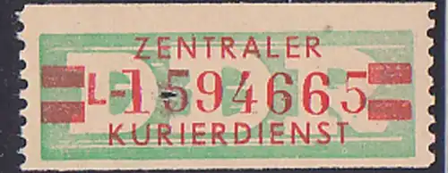 DDR -ZKD 20 Pf Wertstreifen B31IIL Original postfrisch Nr. 1594665, jede Marke mit der Nr. ein Unikat