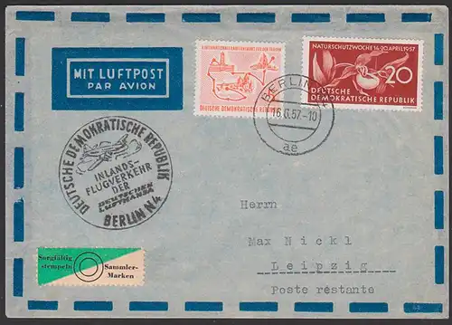 Deutsche Lufthansa Inlandsverkehr Erstflug Berlin Barth 1957, Germany east, Ostsee Hiddensee, Darß Fischland