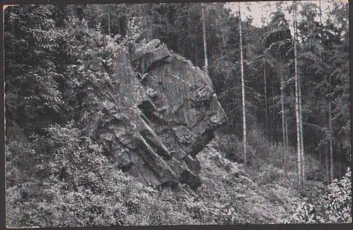 Jocketa Vogtland "Das steinerne Gesicht" 1936 mit DR 618 frankiert und 1 Pf Hindenburg