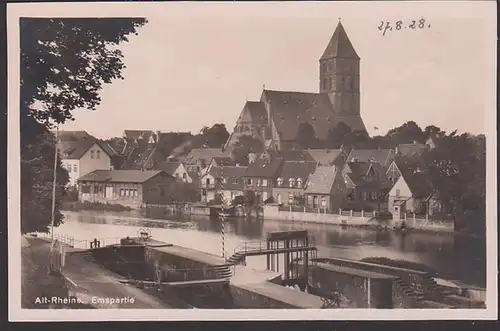 Alt-Rheine, Rheine Emspartie Fotokarte 1928, rs. unbeschriebern