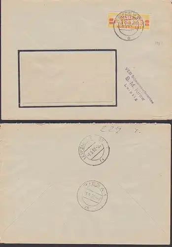 Germany East ZKD-Brief B 19IE Leipzig VEB Schwermaschinenbau S. M. Kirow nach Riesa 9.9.58