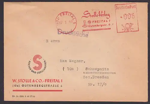 Germany FREITAL AFS 1949 Stolle-Verlag Drucksache Bücher Zeitschriften, Literatur