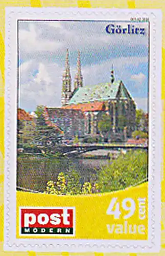 Görlitz Sachsen Stadt Kirche Brücke, Privatpost PM 40 cent Postmodern ** Oder