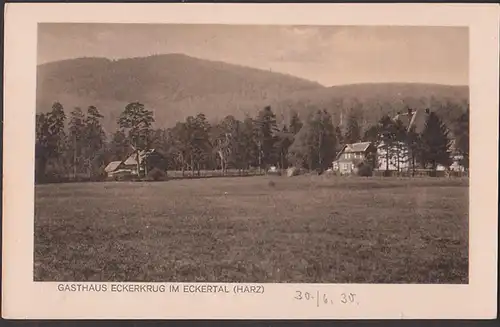 Eckertal (Harz) Gasthaus Eckerkrug Ak um 1930