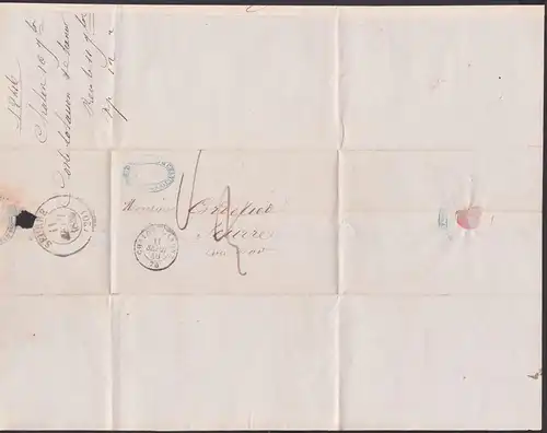 Chalon sur - Saone Lettre pré-philatélique 1846 Seurre