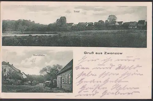 Zwenzow Ortsteil von Userin Wesenburg Dorfstr. Total Ansichtskarte
