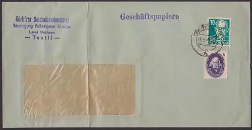 Mommsen Akademie der Wissenschaften Berlin mit August Bebel Görlitz Germany , G.-Papiere, Seidenbandweberei
