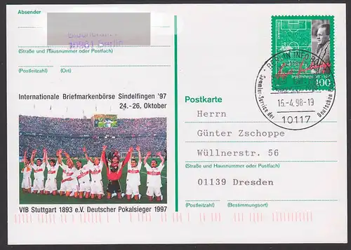 Sepp Herberger Deutscher Pokalsieger 1997, VfB Stuttgart PSo 50 , Fußball footbal