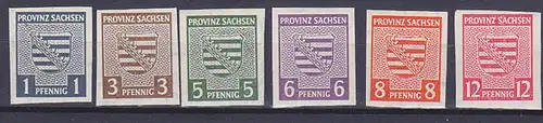 Provinz Sachsen Wappen ** SBZ 66/71 X Wz fallend komplett