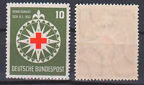 Rotes Kreuz Geburtstag Henri Dunant, 10 Pfg. postfrisch BRD 164