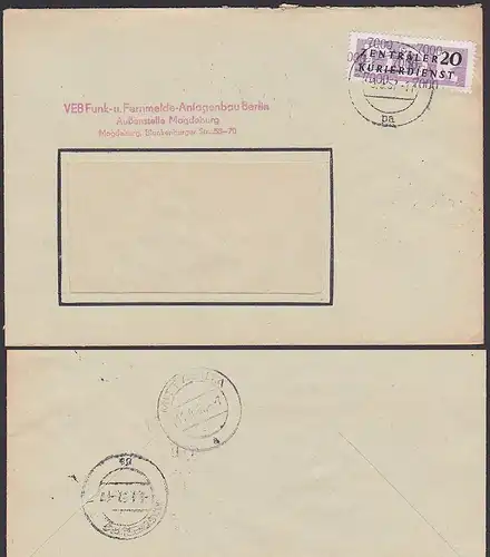 MAGDEBURG ZKD-Brief B11(7000) Funk- u. Fernmeldeanlagenbau, Germany East