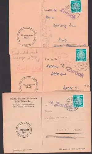 Halle Martin-Luther-Universität Chirugische Klinik je mit "zurück", Einladung zur Blutbank Halle