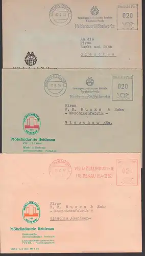 Heidenau Sachsen, Möbelwerke VVB Sachsenholz 3 AFS zw. 1955 und1962