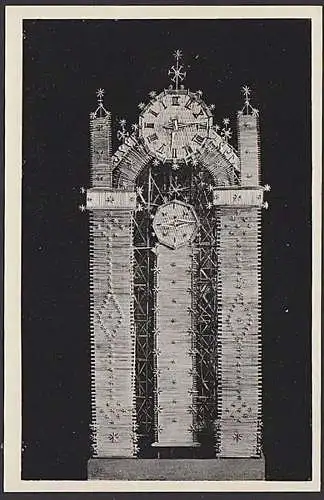 Kuriosa Kunstuhr Uhr aus Strohalmen August Lehrke Eisenbahner Goslar Harz 1924-1926 *