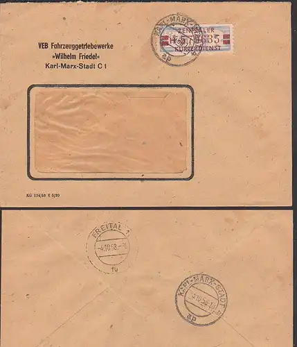 Germany east DDR ZKD-Brief B21H Karl-Marx-Stadt Fahrzeuggetriebewerke "Wilhelm Friedel" 1958