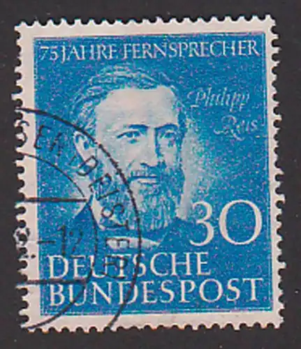 Germany 30 Pf. Philipp Reis, 75 Jahre Fernsprecher, used, Telefon