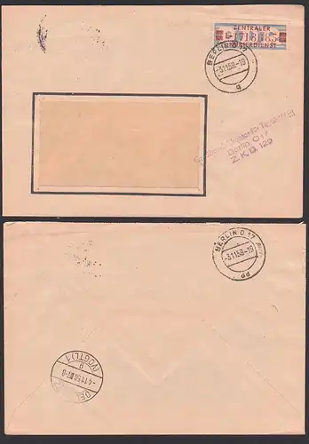 ZKD-Brief B21L BERLIN O17 GHG Textilwaren ZKD-Nr. 129