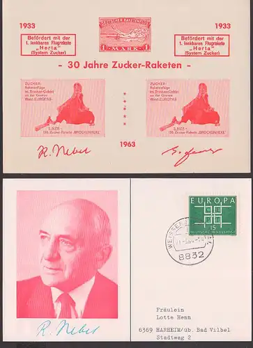 Zucker, 30 Jahre Zucker-Rakten Vignette gummiert, Ak R. Nebel, Bockenhexe