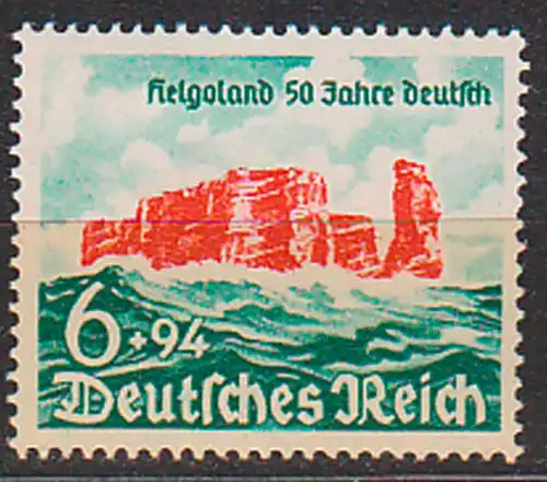 Helgoland, Ansicht der Insel 1940, DR 750 ** unused