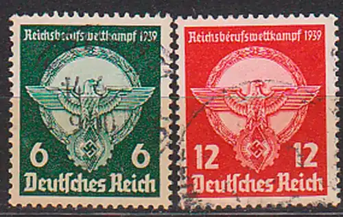 Reichsberufswettkampf 1939,  DR 689/90, Siegerplakette gest.