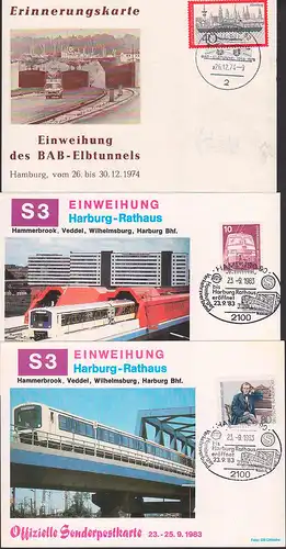 Lot SoSt. aus Hamburg, U-Bahn-Linie, Elbtunnel, Rathausmarkt-Einweihung, Landungsschiff Mount Whitney