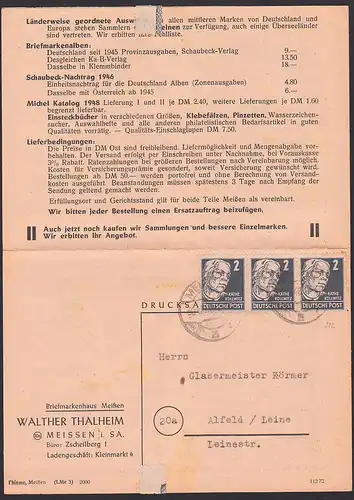 Meissen 2 Pfg. Käthe Kollwitz Drucksache mit Bfm-Angebot von Briefmarkenhaus Thalheim