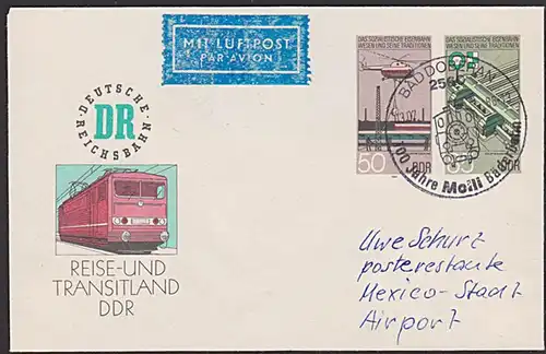 railway, Germany DDR BAD Doberan SoSt. 100 Jahre MOLLI Bäderbahn auf GA U3, Leipzig Hauptbahnhof