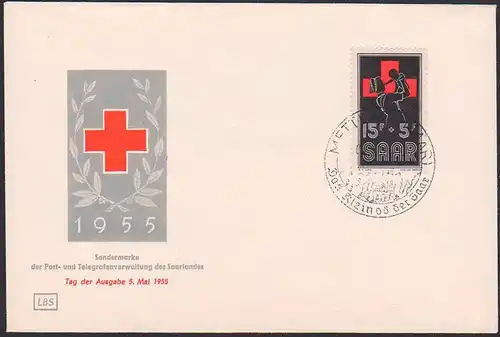 MC Saarland 360 Rotes Kreuz Schwester Kleinkind Schnapszahl 5.5.55 Mettlach, red cross, croix