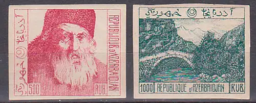 Azerbridjan Aserbaidschan Azerbaijan 2 Werte postfrisch
