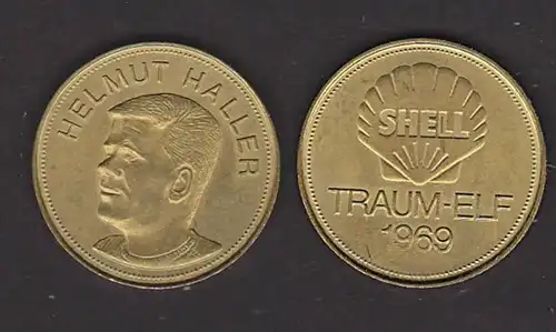 Fußball Helmut Haller Traumelf 1969 Gedenkmedaillie SHELL football