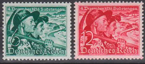 Volksabstimmung Sudetenland, Egerland, DR 684y, 685 **, Sudetengau