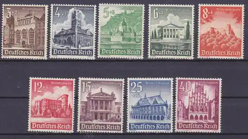 WHW 1940 DR 751/59 **, Danzig Artushof, Thorn Rathaus, Posen Stadttheater, Bremen Rathaus, Münster