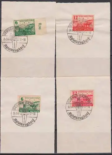 OPD Provinz Sachsen  Bodenreform SoSt. Seiffen (Erzgeb) Spielzeugdorf 26.3.46, je Briefstück