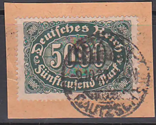 Inflation 5000 Mark Briefstück DR 256d geprüft Infla Berlin und Oechsner