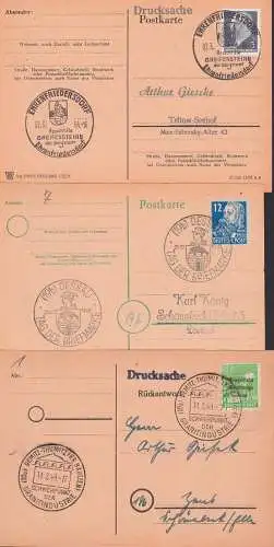 Demitz-Thumitz SoSt. Granitindustrie, Dessau Wappen, Ehrenfriedersdorf Greifensteine je auf Karte