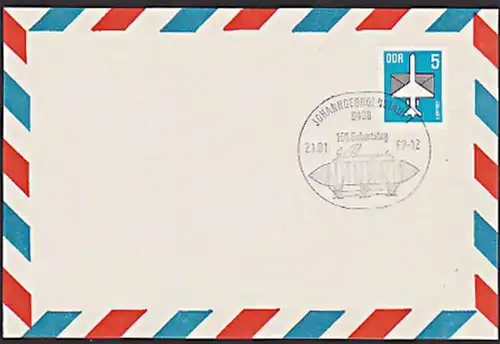 Germany Johann-Georgenstadt Baumgarten Georg Luftfahrtpionier Zeppelin SoSt. 1987