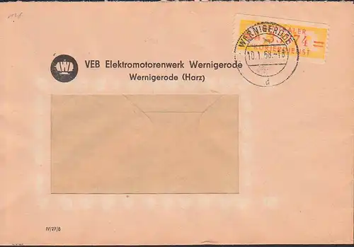 Wernigerode ZKD B17 A, Zentraler Kurierdienst der DDR, 10.1.58 VEB Elektromotorenwerk