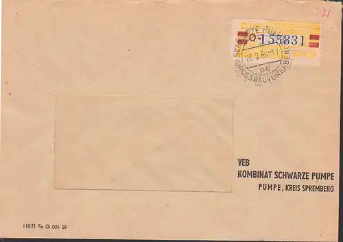 Schwarze Pumpe GROSSBAUVORHABEN ZKD 25Q, 26.2.60, Pumpe Kreis Spremberg