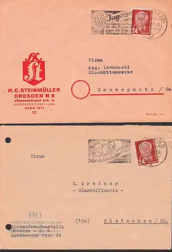 Germany Propaganda "Treffen friedliebender Jugend der Welt ' BERLIN 1951, paece HO Berlin, Dresden Steinmüller