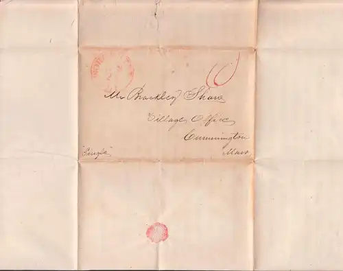 WORCESTER old-cover with informations from 1843