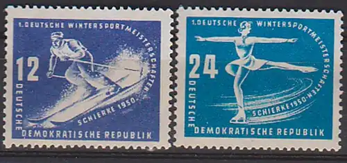 Eiskunstlauf Ski, Abfahrt DDR-Meisterschaften 1950 Schierke, DDR 246/47 **,