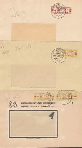 Neuruppin, Weißenfels, Berlin, ZKD 3 ZKD-Bfe mit 'sammelunwürdig gemachten' Streifen dabei 18F(2), 19B