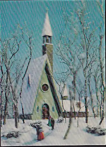 Dorfkirche 3 D Karte PAT. 591219 gestempelt Wintermotiv dreidimensional