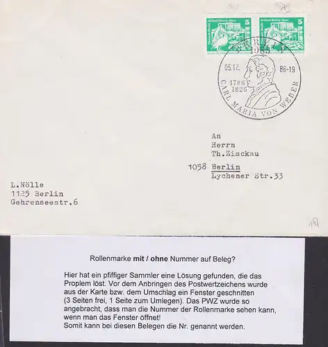 Rollenmarken 1947R(105), SoSt. Berlin Carl Maria von Weber