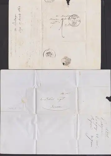 Seurre, zwei Altbriefe 1842 aus BEUNE, bzs. von 1846