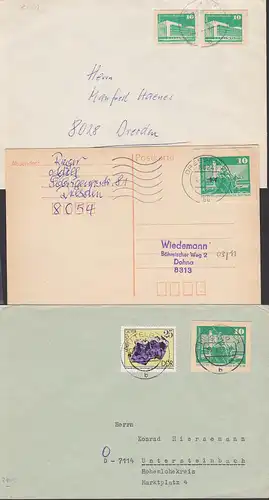 Berlin Palast der Republik und Rathausstraße, drei Belege mit GAA